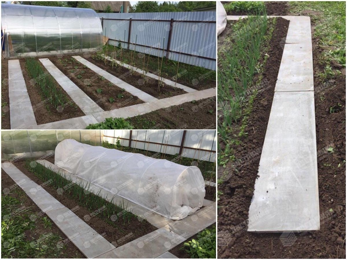 Грядки из цсп своими руками